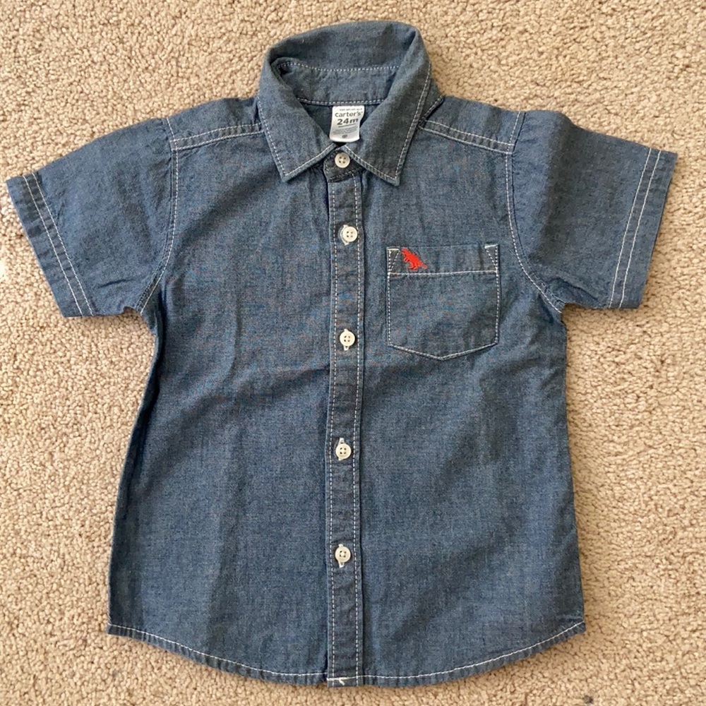 Carter’s short-sleeve button down shirt (24 months)